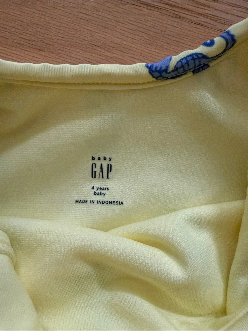 NWT GAP Yellow One-Piece Swimsuit with Blue Seahorse Print and Ruffle